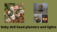 Baby Head Lights and Planters