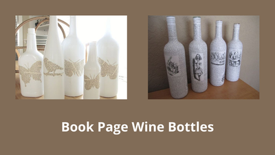 Book Page Wine Bottles