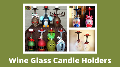 Wine Glass Candle Holders