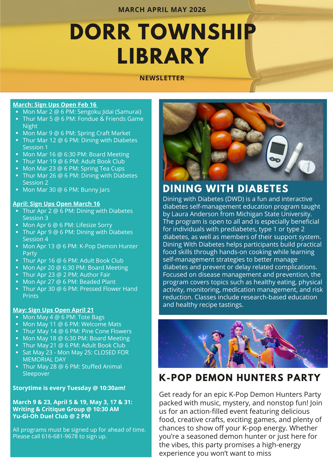 March April May 2026 Newsletter