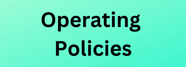 Operating Policy
