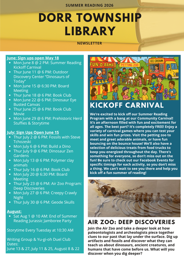 Summer Reading Newsletter 2026
